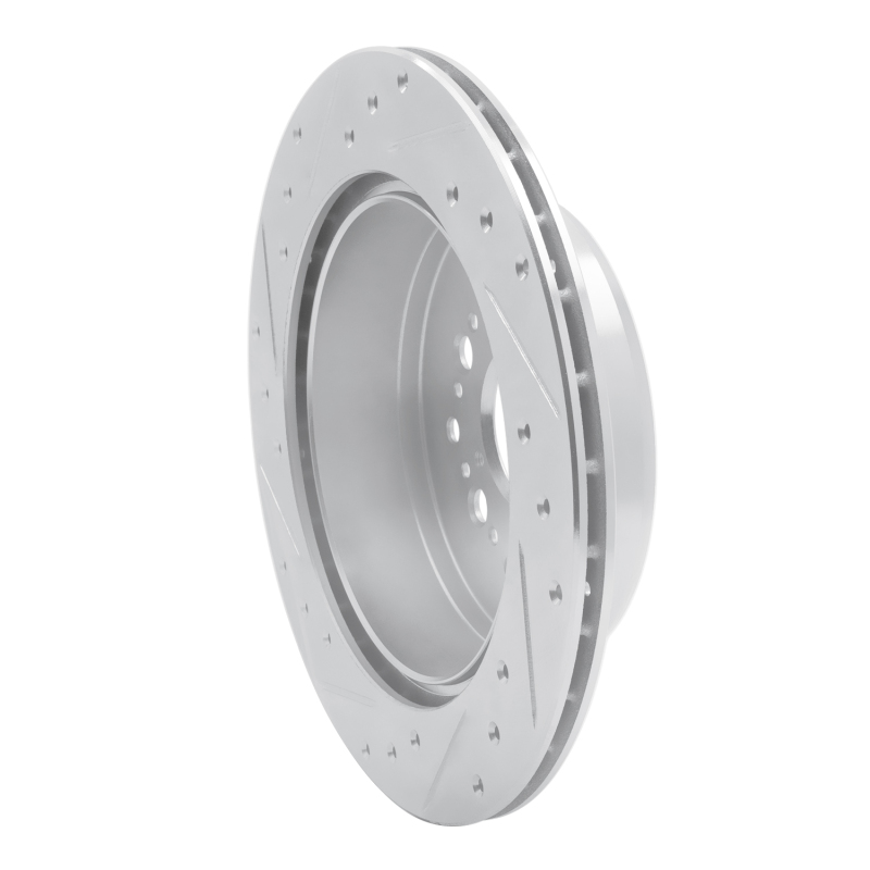 Lexus SC400 Brake Rotor (1) - Rear Right - R1 Concepts - Drilled & Slotted - Silver - `92-`00